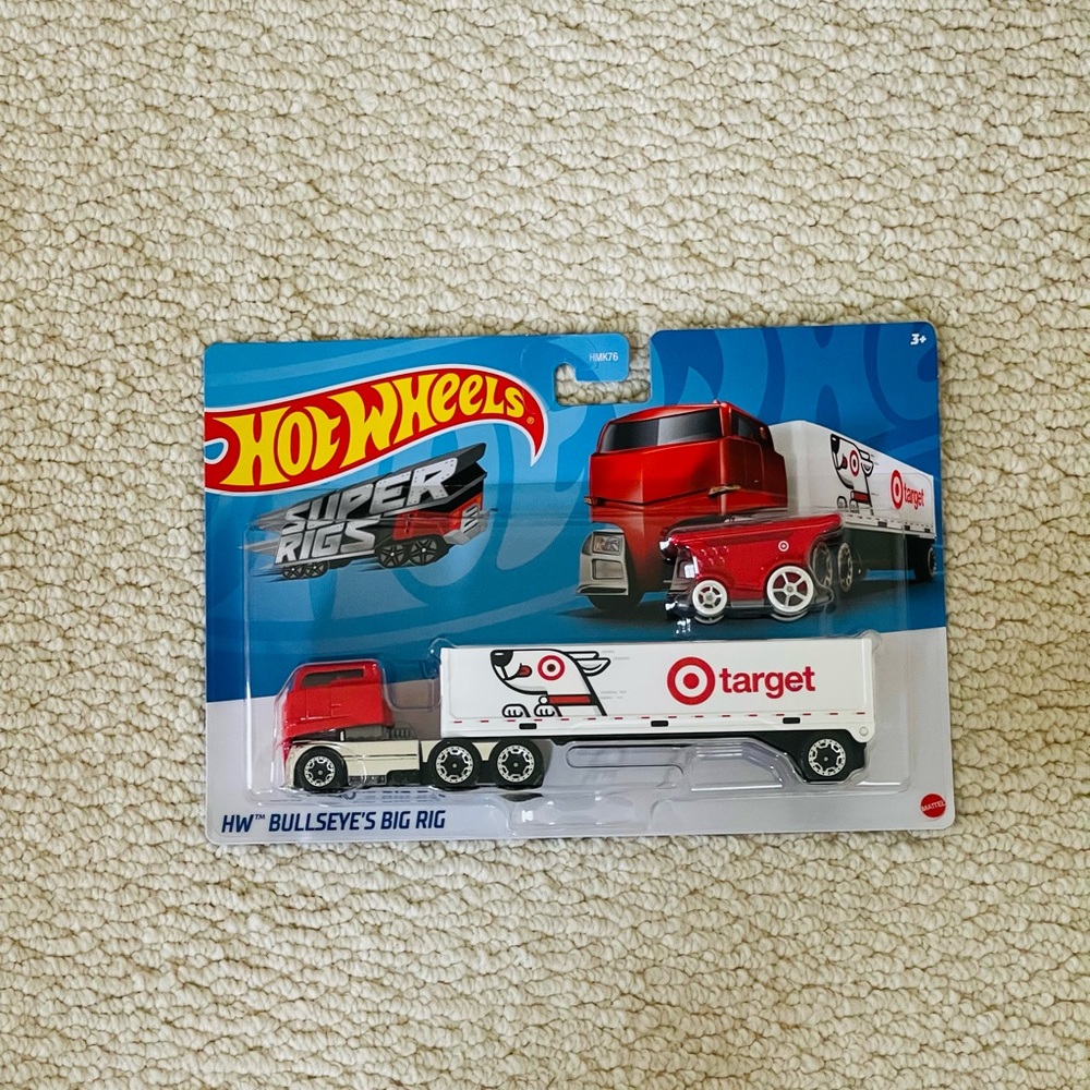 Target Exclusive Hot Wheels "bullseye's Big Rig" With Cart"-super Rigs